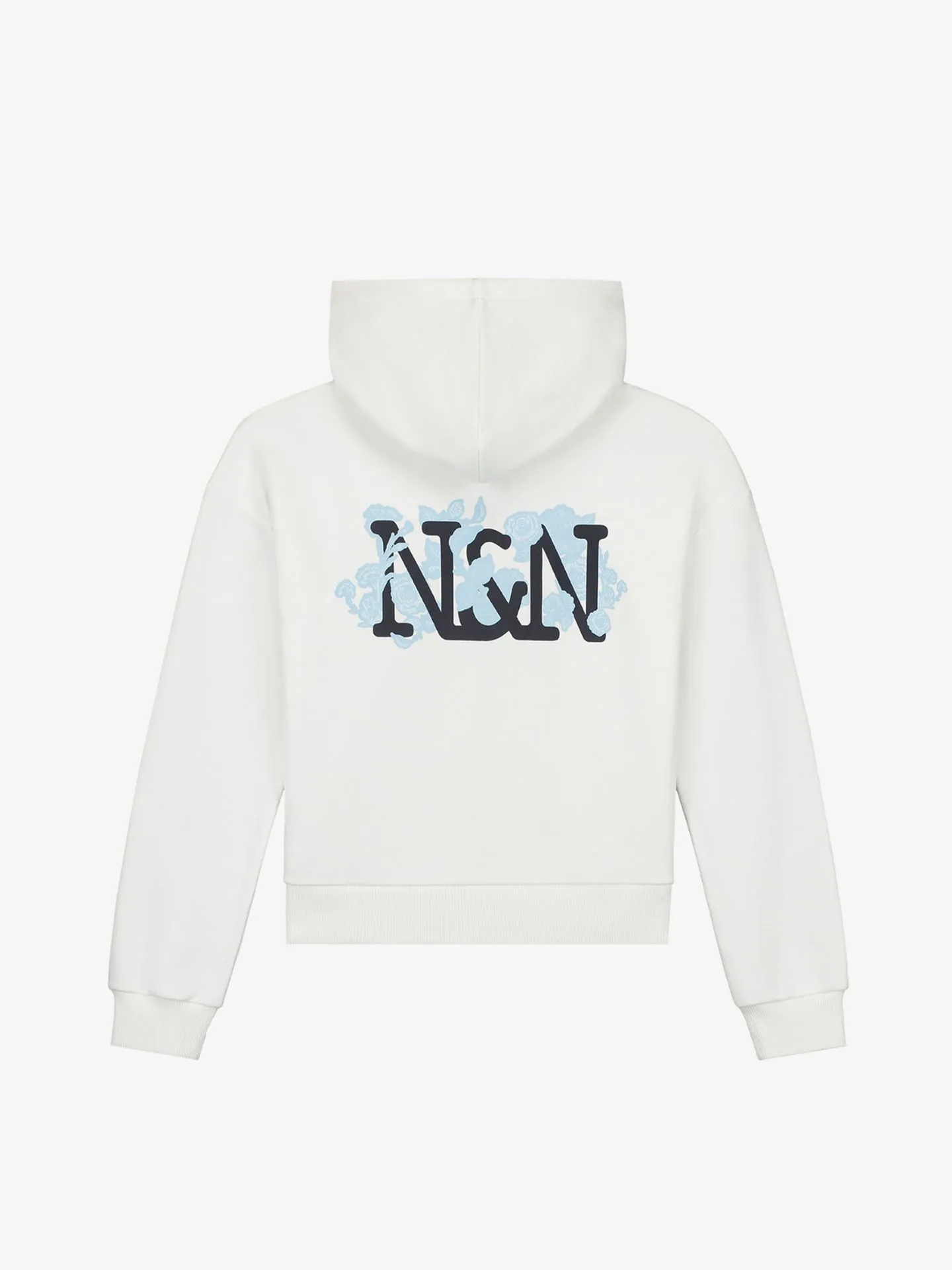 Nik & Nik Meisjes hoodie lacie off white sky blue