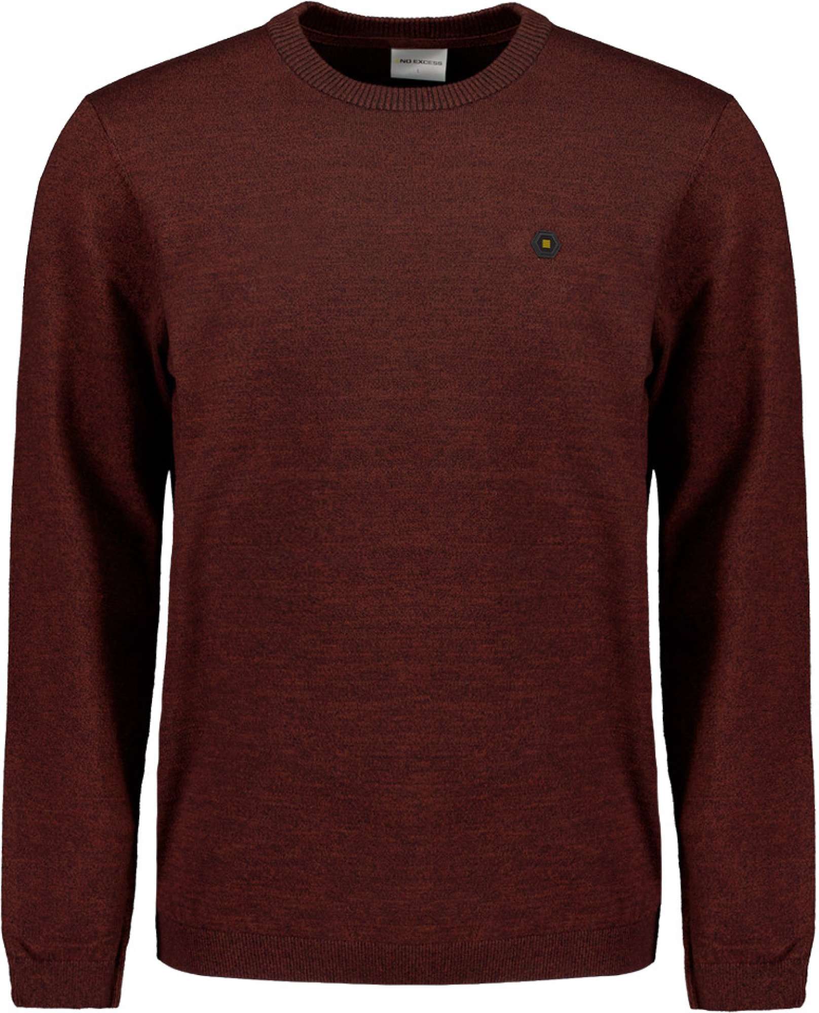 No Excess Pullover crewneck 2 coloured melang rusty