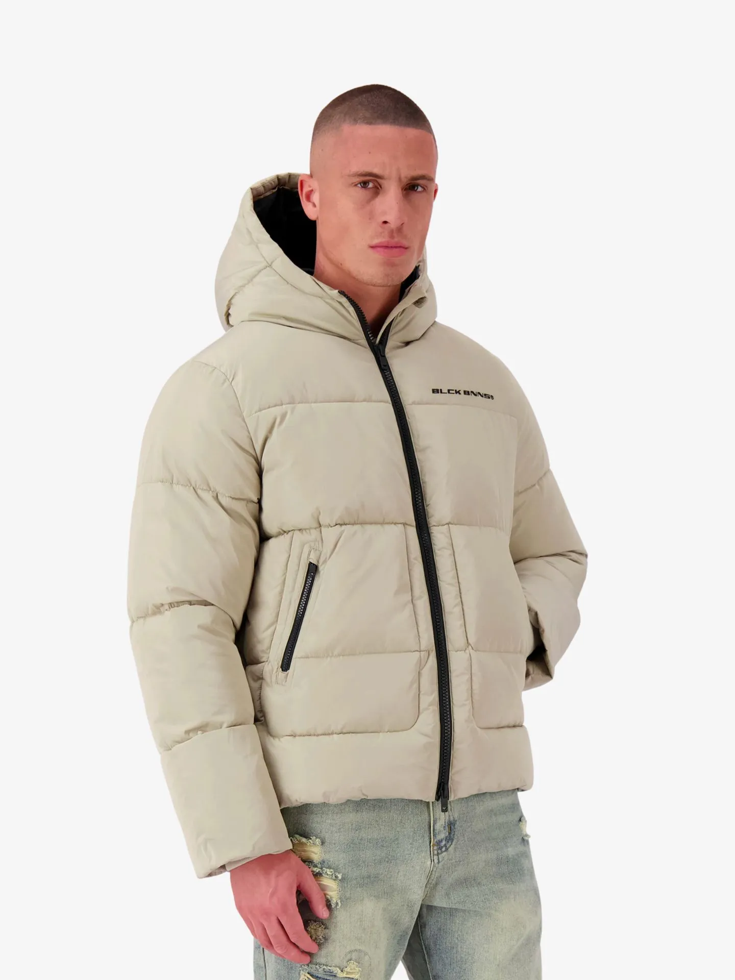 Black Bananas Heren winterjas block puffer