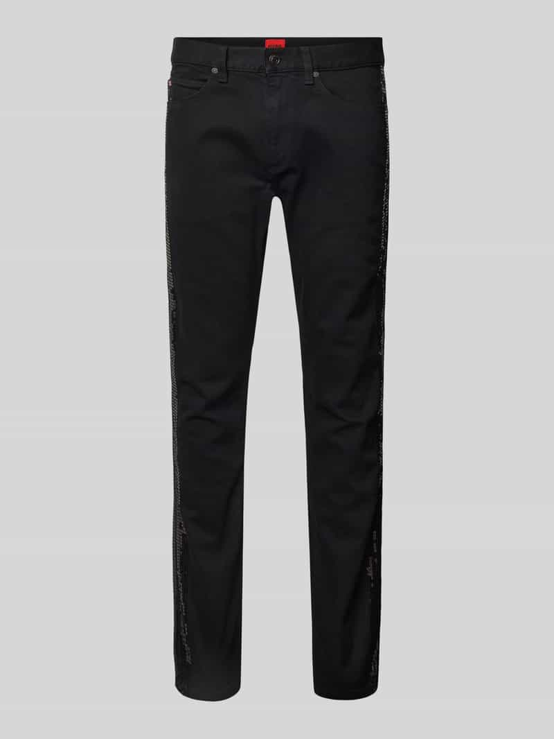 HUGO Slim fit jeans met pailletten, model ' 708'