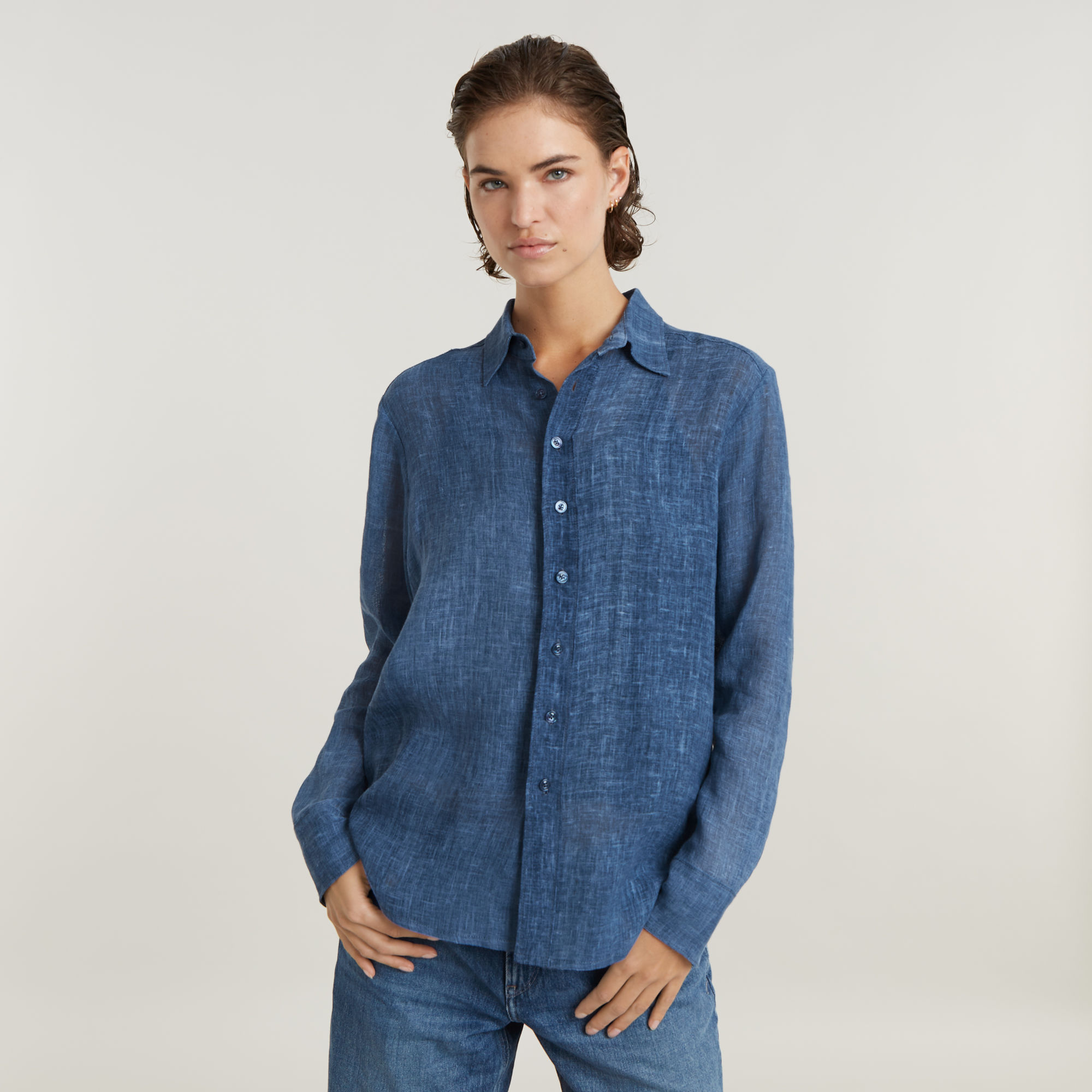 G-Star RAW GSRR Gauze Shirt - Donkerblauw - Dames