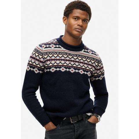 Superdry Trui met ronde hals FAIRISLE KNIT CREW JUMPER