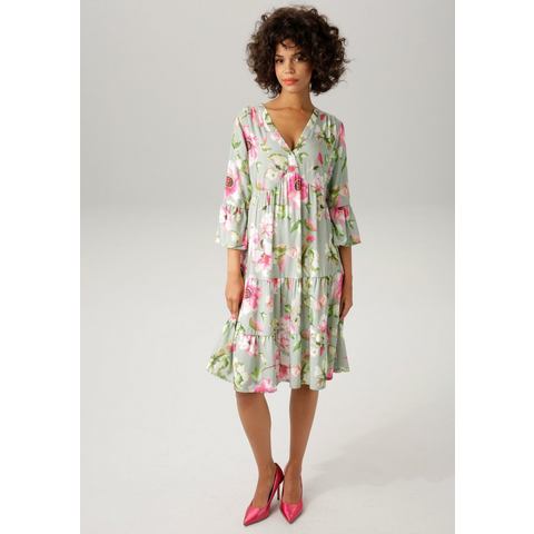 Aniston CASUAL Tuniekjurk met fantasievolle bloemenprint