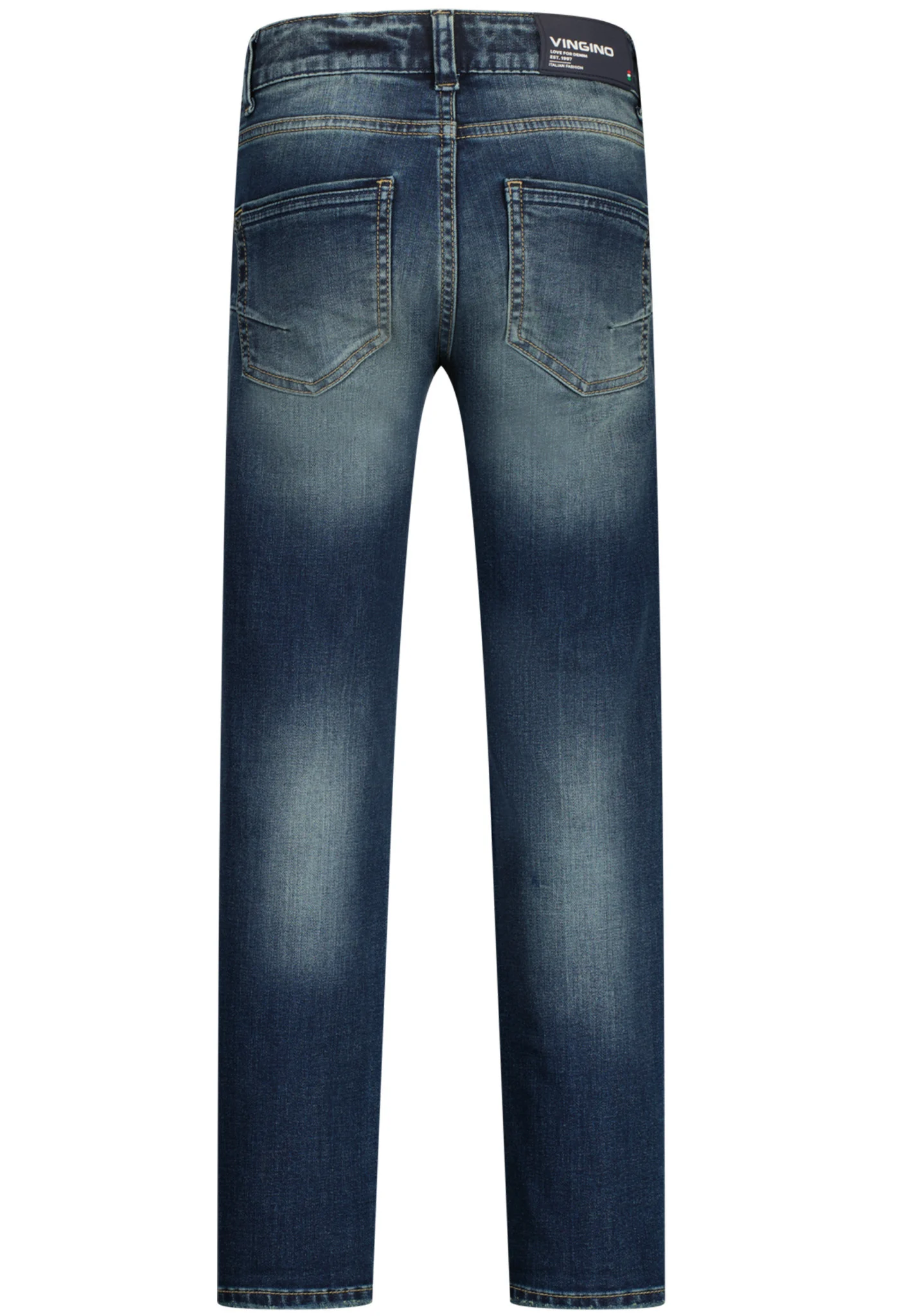 Vingino Jongens jeans baggio regular fit deep dark