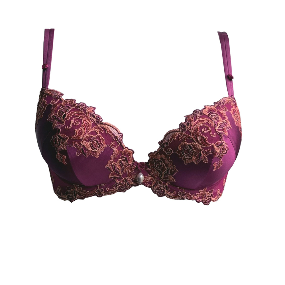 AMBRA lingerie BH's Silk Fuchsia Oil push BH rood 0626