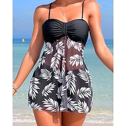 Light in the box Dames Zwemkleding Tankini Zwempak Bloemig Vakantie Tropisch Badpakken