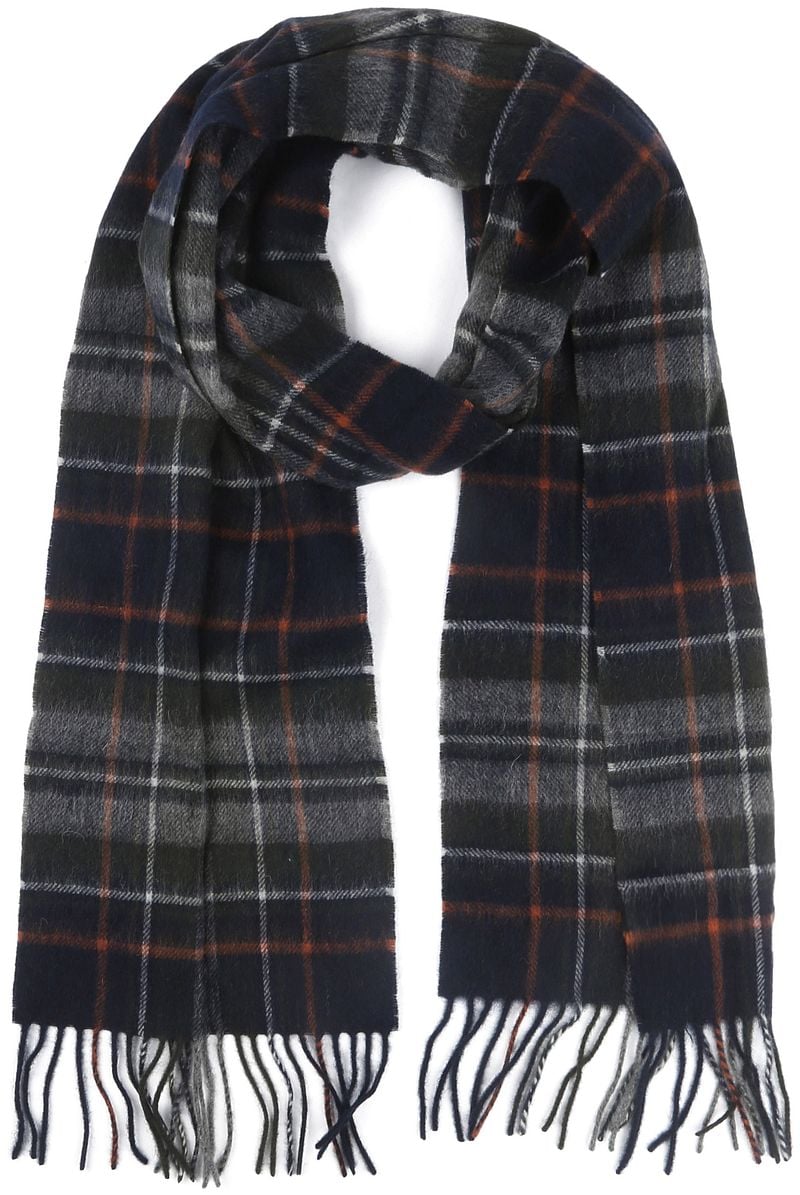 Barbour Sjaal Tartan Lamswol Grijs -