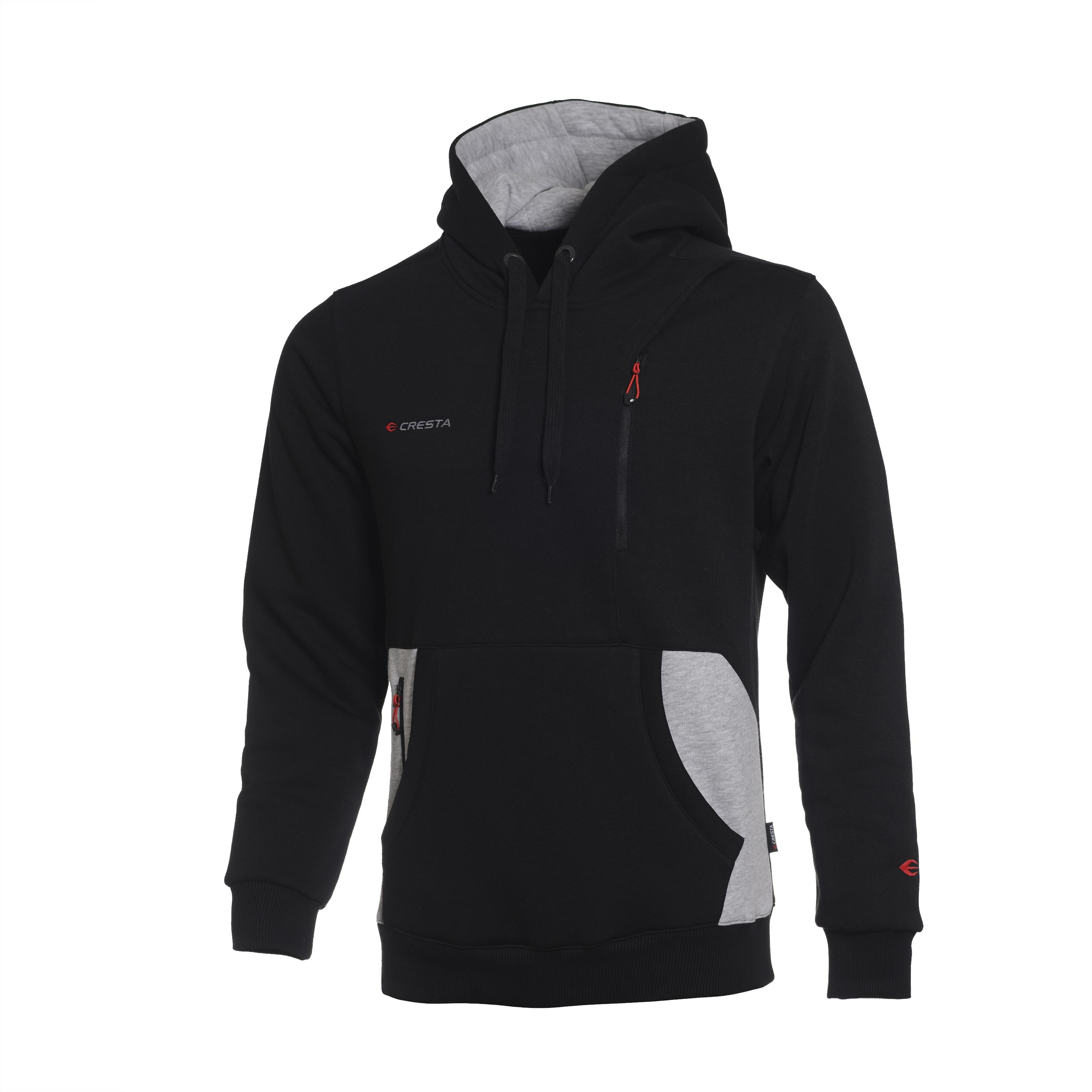 Cresta Tweekleurige hoodie voor heren S zwart