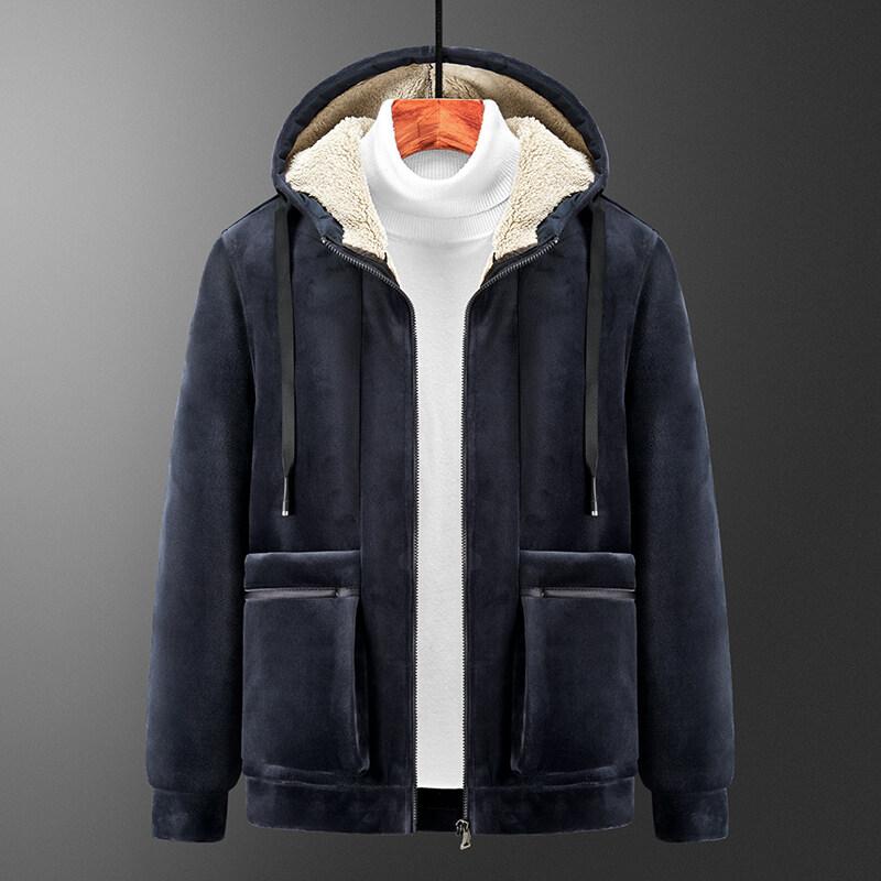 RJ37CE Mannelijke Fleece Warme Hoodies Heren Winter Rits Winddicht Hoody Mannen Effen Kleur Plus Maat 8xl Hoodies Heren Dikke Plus Fluwelen Jassen 6XL zwart