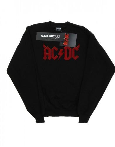 AC/DC katoenen sweatshirt met hoorns voor heren L zwart