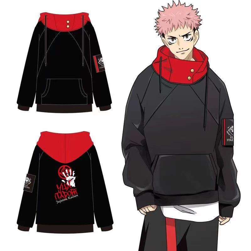 WE BELIEVE Japanese Anime Jujutsu Kaisen Sweatshirts Pullovers Casual Long Sleeves Streetwear Tops Gojo Satoru Graphic Sport Hoodies S