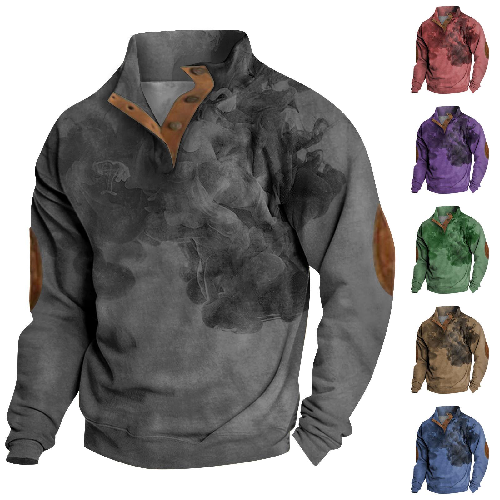 Xingben One Lente en herfst herensweatshirt met staande kraag is outdoor casual truien tops L zwart