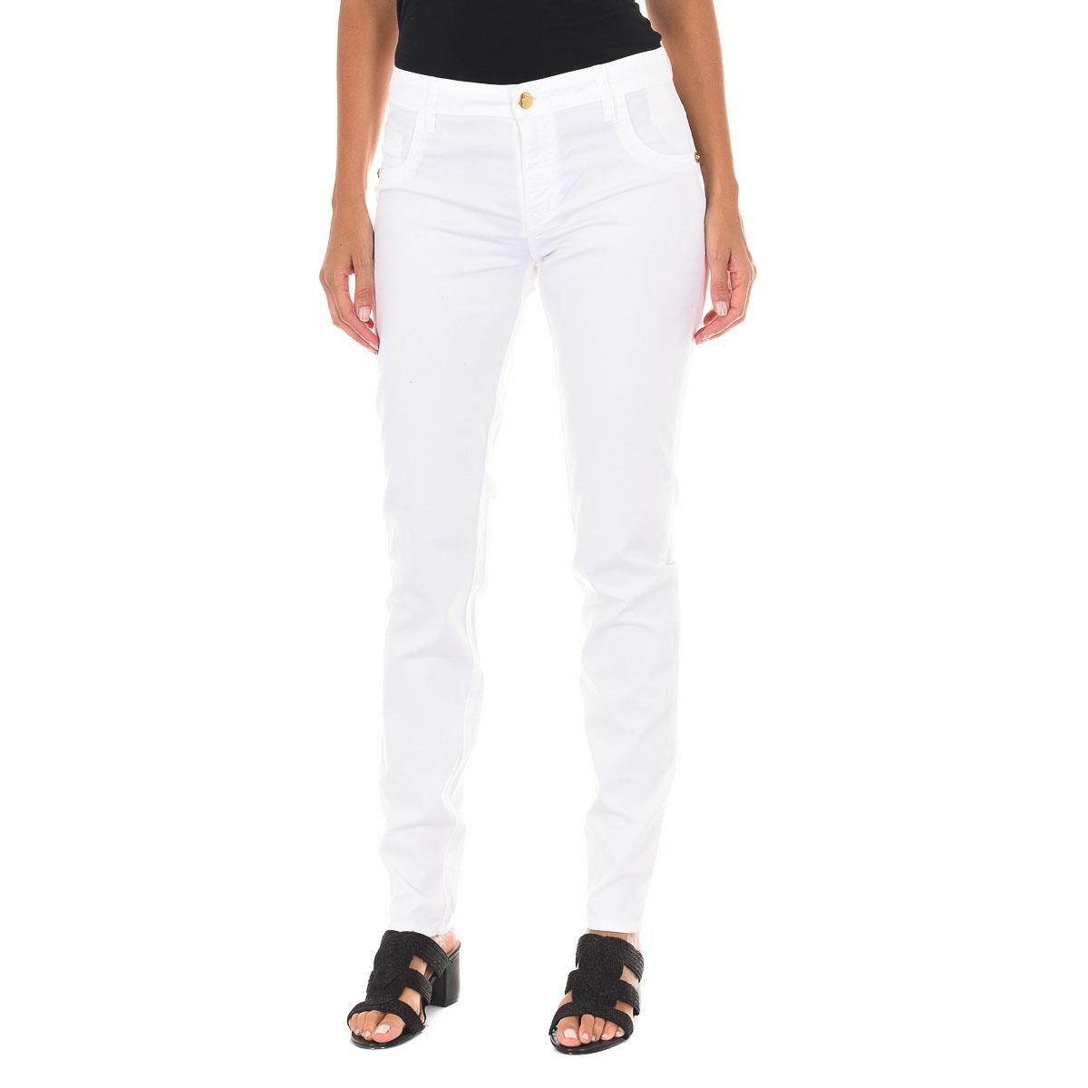 MET Pantalon Tejano Largo de tejido elástico 70DB50192-T092 mujer 25-USA wit