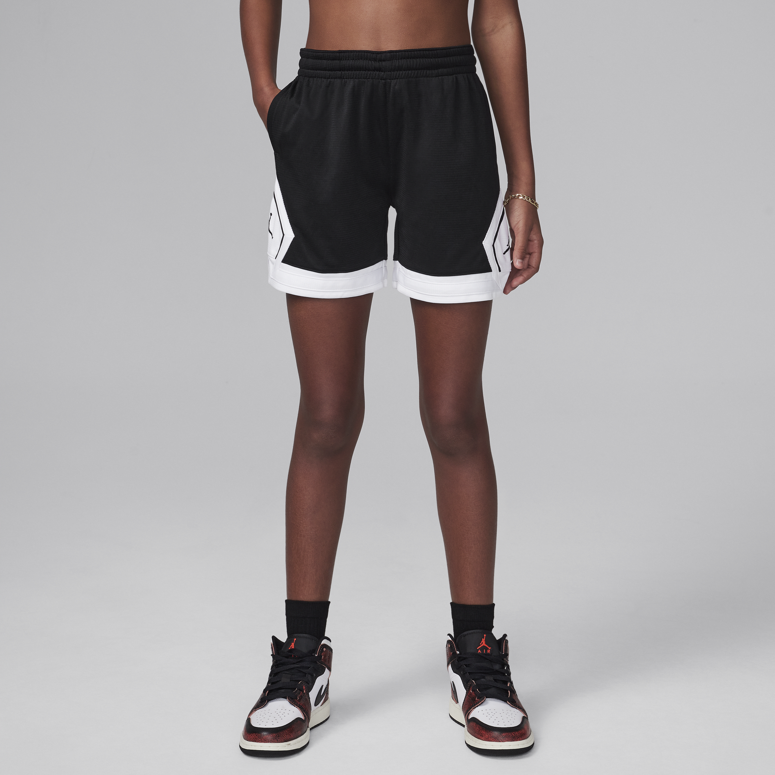 Jordan MJ Diamond shorts met Dri-FIT voor kids - Zwart