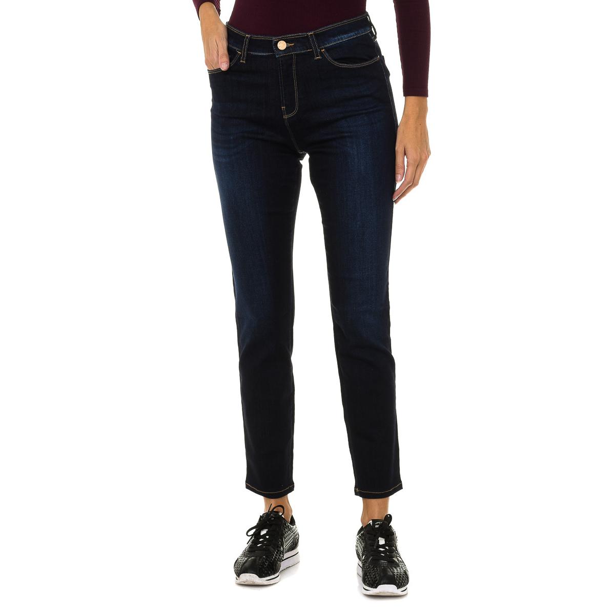 Armani Jeans Pantalones largos tejanos efecto gastado 6Y5J20-5D2EZ mujer 24-USA blauw