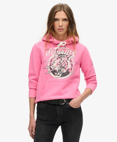 Superdry Vrouwen Archive Hoodie met Opdruk Roze