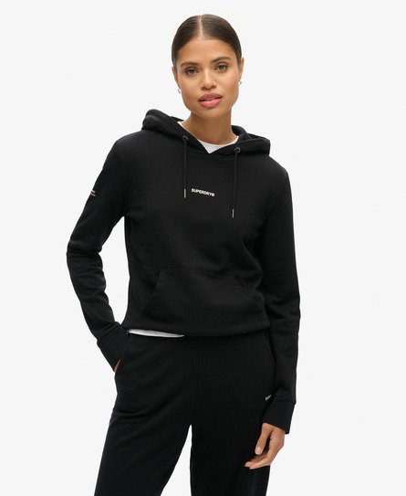 Superdry Vrouwen Effen Hoodie Zwart