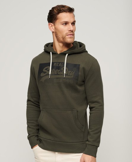 Superdry Mannen Vintage Box Gradient-hoodie Groen