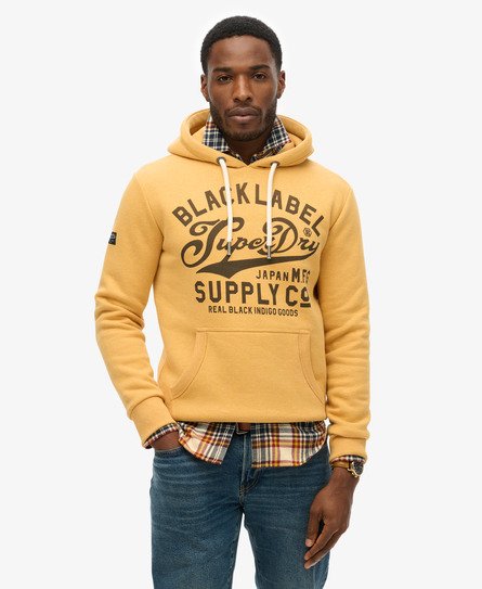 Superdry Mannen Archive Hoodie met Opdruk Geel