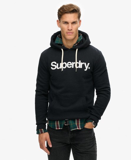 Superdry Mannen Hoodie met Core-logo Zwart