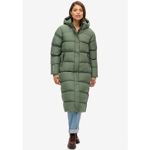 Superdry Gewatteerde jas HOODED LONGLINE SPORTS PUFFER