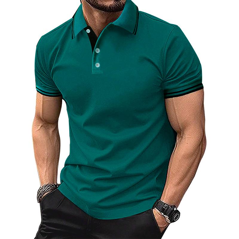 Haodingfushi Heren Zomer Korte Mouw Mode Slim Fit Polo Shirt Heren Kleding Sport Revers Business Polo Shirt Tops S wit