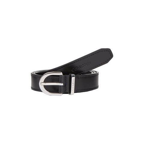 Calvin Klein Leren riem ROUND BUCKLE LOGO LOOP BELT 2.5