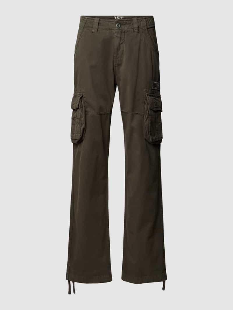 Alpha industries Flared cut cargobroek met labelpatch, model 'JET'