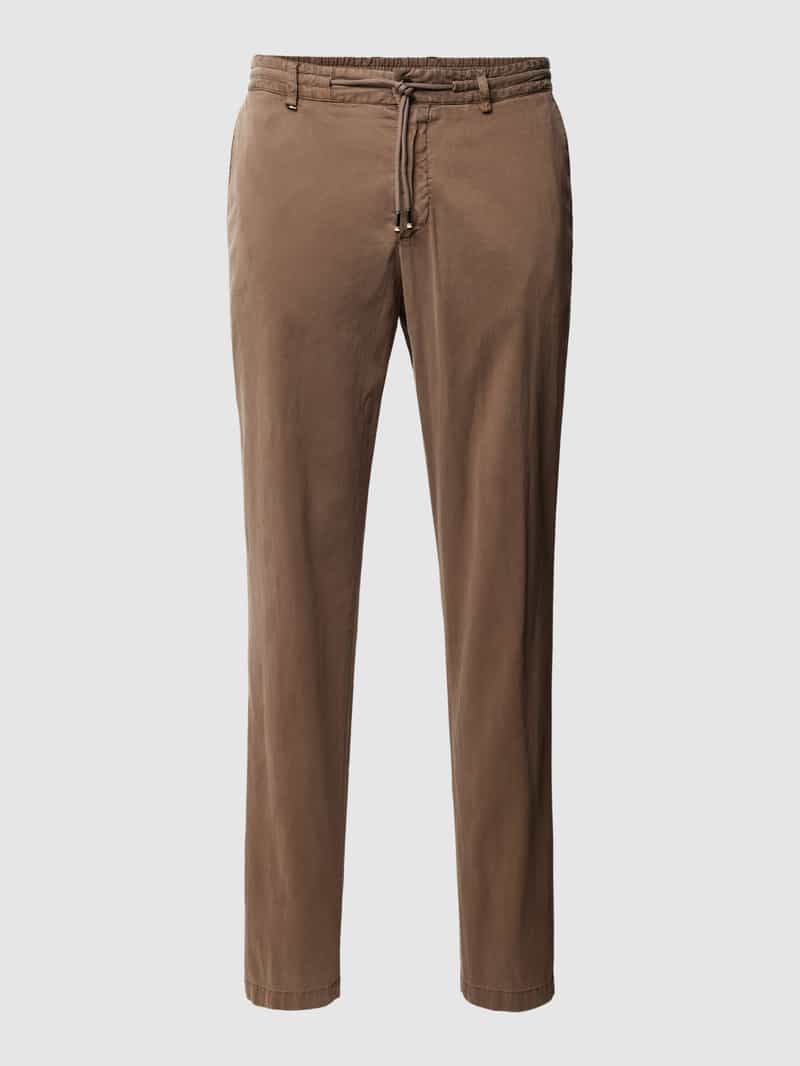 Boss Slim fit chino met Franse steekzakken