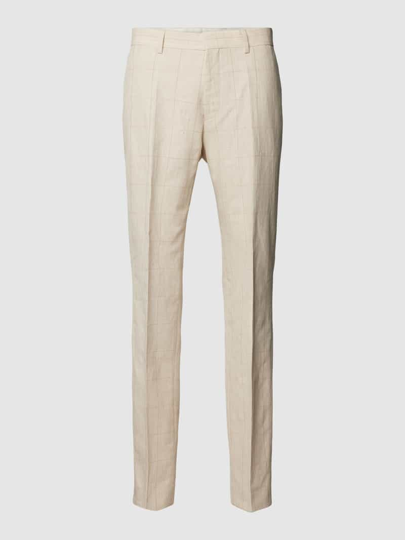 Boss Slim fit pantalon met persplooien, model 'Lenon'