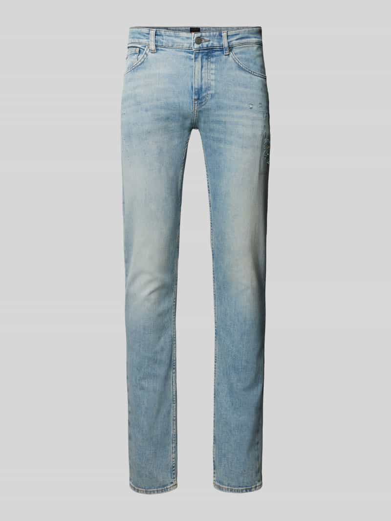 Boss Orange Slim fit jeans in destroyed-look, model 'Delaware'