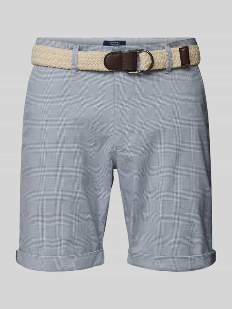 MCNEAL Slim fit bermuda met glencheck-motief