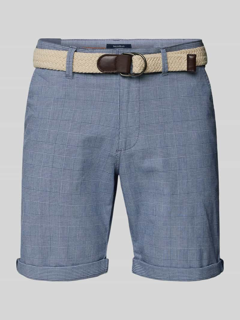 MCNEAL Slim fit bermuda met glencheck-motief