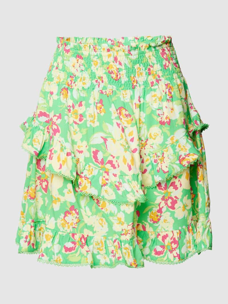 YAS Minirok van viscose met all-over bloemenmotief, model 'URIA'