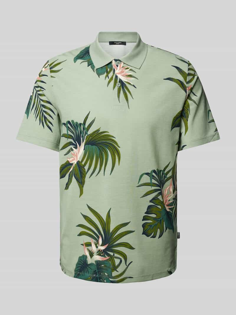 Jack & Jones Premium Poloshirt met all-over print, model 'LAPALMA'