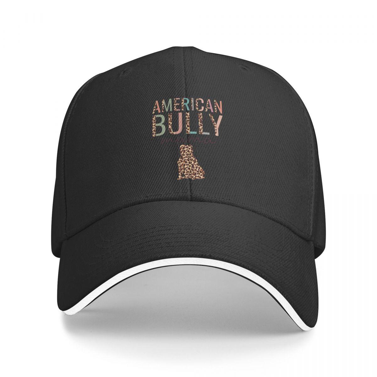 91530102MAC2AA7079 American Bully Mama met luipaard voor Ambully Bull Dog Mom Baseball Cap Zonnehoed zwarte zonnekap Dameshoed Heren