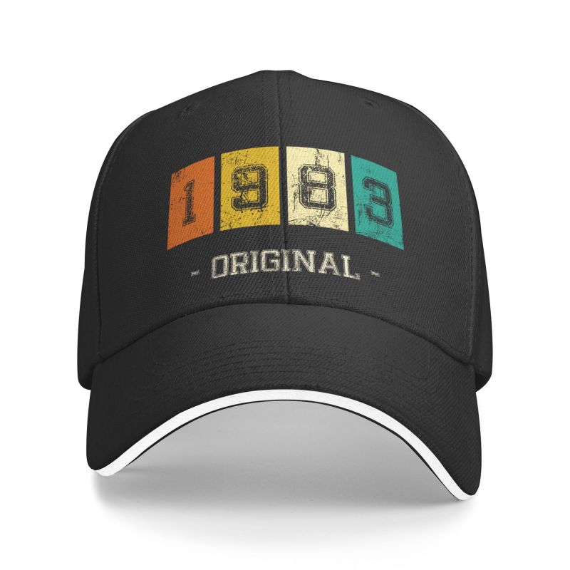 91530102MAC2AA7079 Gepersonaliseerde vintage geboren in 1983 geboortejaar baseball cap voor unisex vrouwen ademende papa hoed sport Baseball Cap