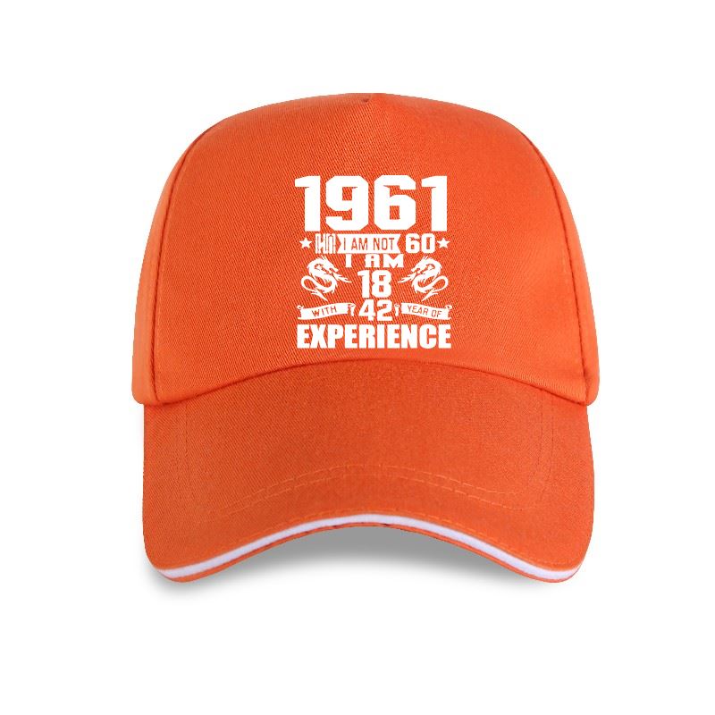 91530102MAC2AA7079 nieuwe pet hoed grappig gemaakt in 1961 60e verjaardag cadeau print grap 60 jaar geweldige man casual baseball cap katoen unisex