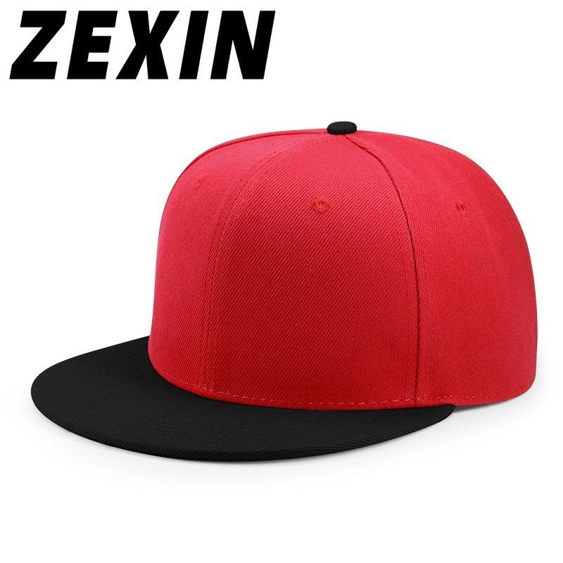 ZEXIN HIPHOP Verstelbare Platte Rand Zonnebrandcrème Eend Tong Cap Mannen en Vrouwen Hiphop Baseball Cap Bboy Platte Rand Street Dance Cap 56-60CM