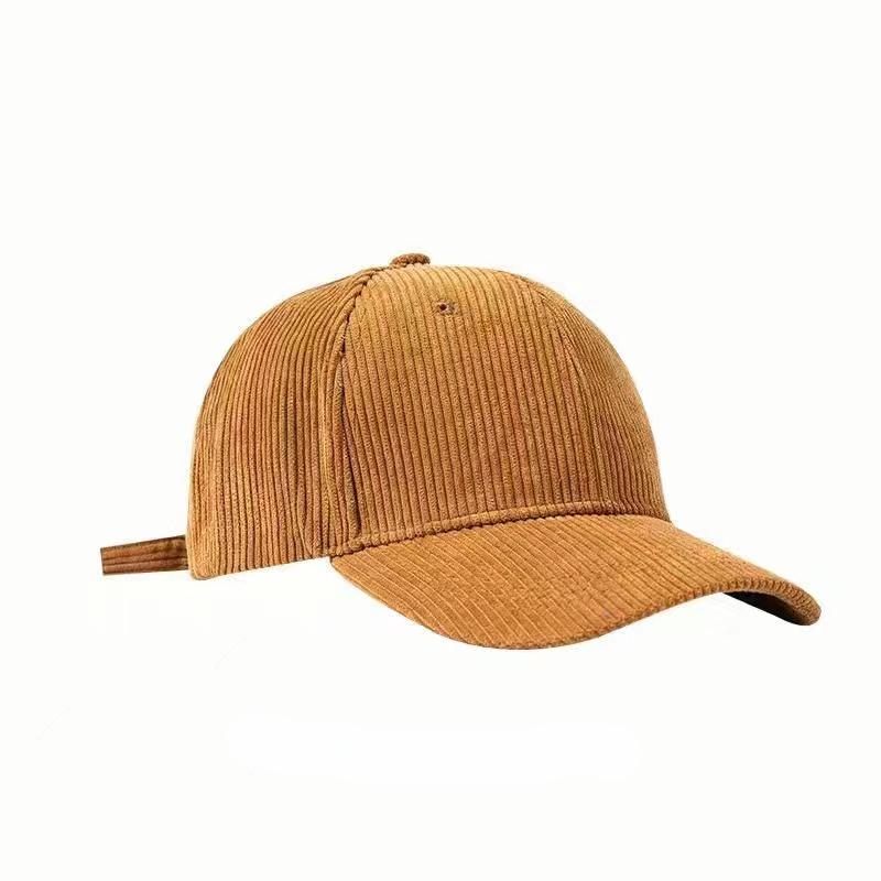 Forever Worth Corduroy Herfst Winter Baseball Cap Mannen Vrouwen Effen Kleur Paardenstaart Sport Hoed Verstelbare Unisex Hip Hop Papa Trucker Caps 55-59cm zwart