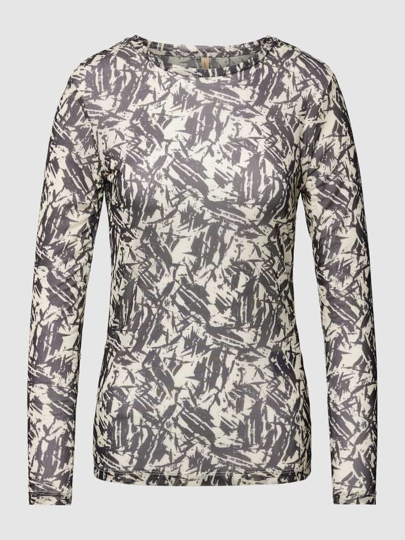 SOYACONCEPT Shirt met lange mouwen en all-over motief, model 'Alda'