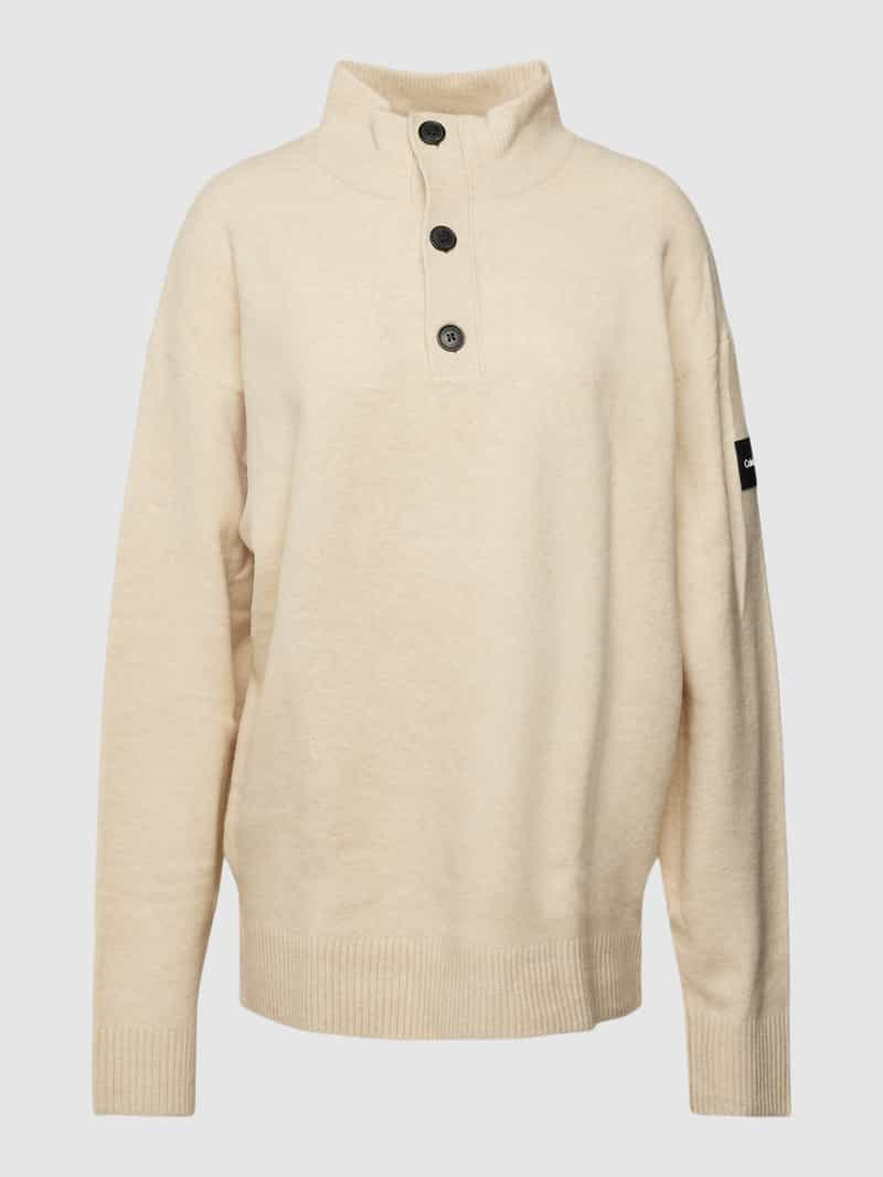 CK Calvin Klein Gebreide pullover met opstaande kraag