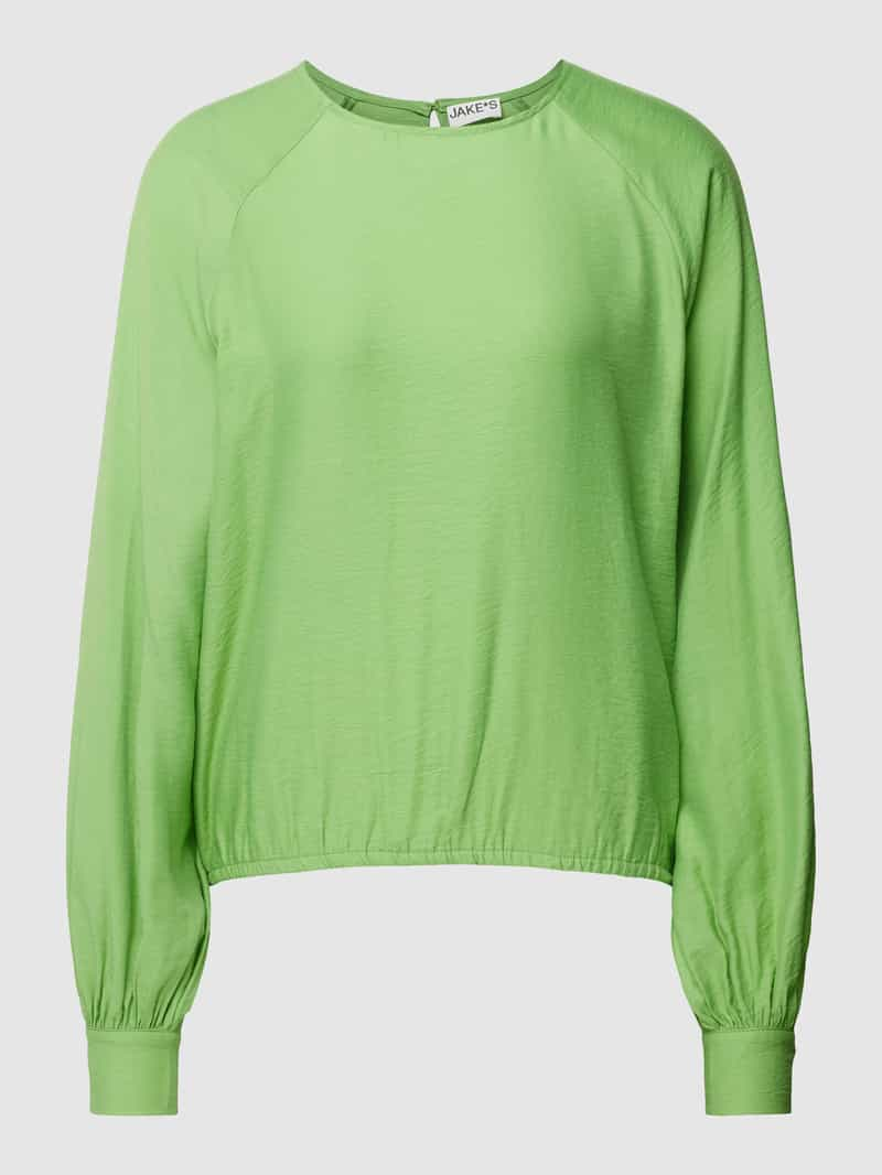 Jake*s Casual Blouseshirt van viscosemix met raglanmouwen