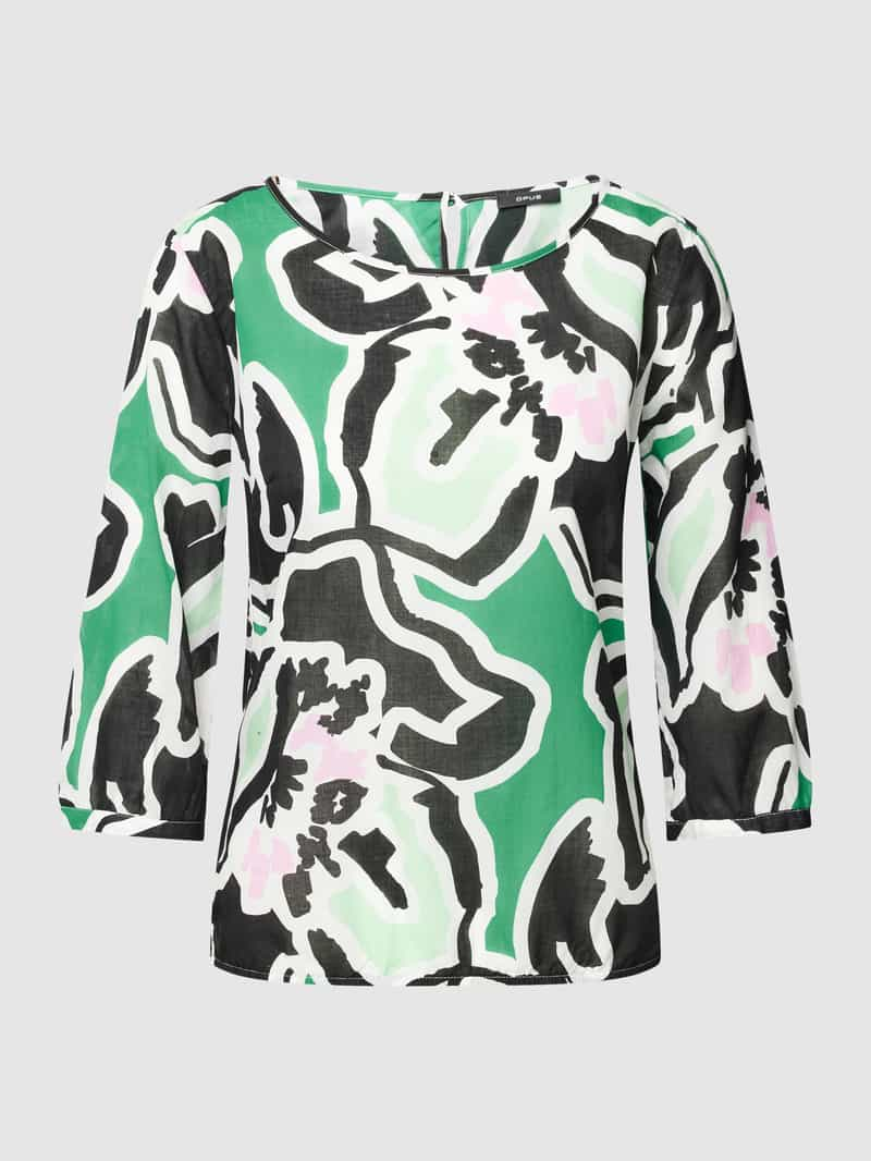 Opus Blouse met all-over motief, model 'Fu intense'