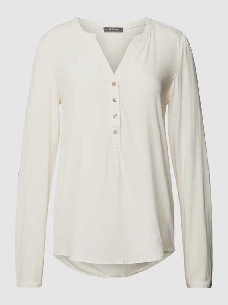 Montego Blouseshirt van viscose met V-hals