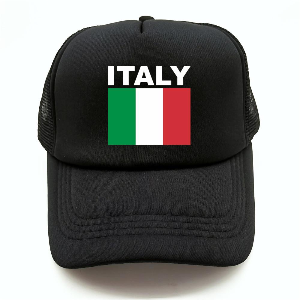 91530102MAC1XWP06K Italia Italië Italiaanse vlag Trucker Cap Zomer Unisex Cool Dad Hat Baseball Caps Unisex Outdoor Mesh Net Caps