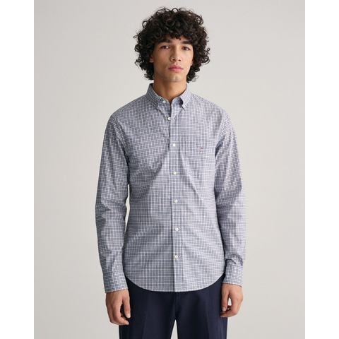 Gant Overhemd met lange mouwen REG POPLIN MICROCHECK SHIRT