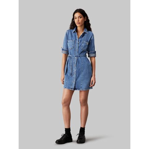 Calvin Klein Jeans jurk BELTED SHIRT DRESS