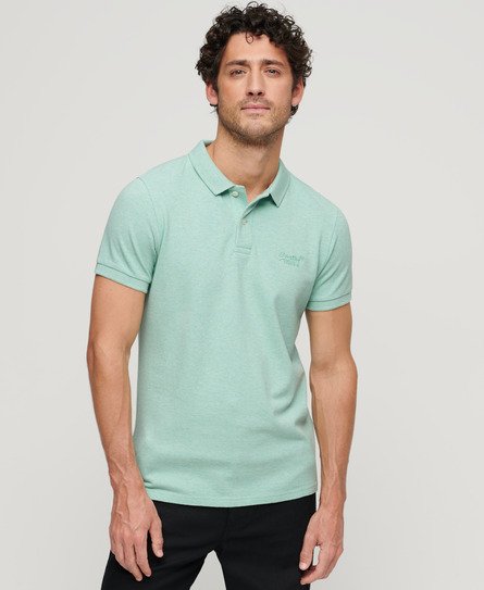 Superdry Mannen Klassiek Piqué Poloshirt Groen