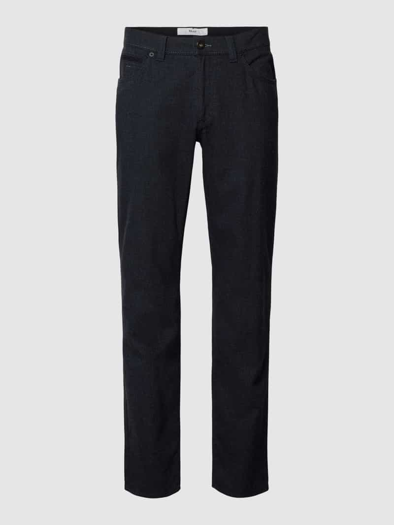 BRAX Straight fit stoffen broek met labelpatch, model 'Cadiz'